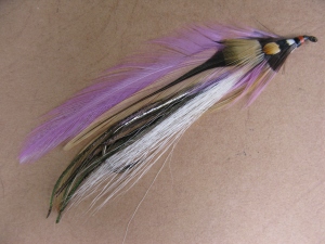 Kelley'dsd Killer, this is aan original streamer dressed by Carrie Stevens. Photo by Don Bastian. Fly courtesy of Jim Kennedy.