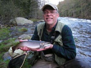 Don Baastiaan with a 17-1/2" Magalloway Riveer Brook trout caught on the RSP.
